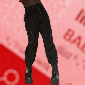 High Waisted Black & White Alt Trousers